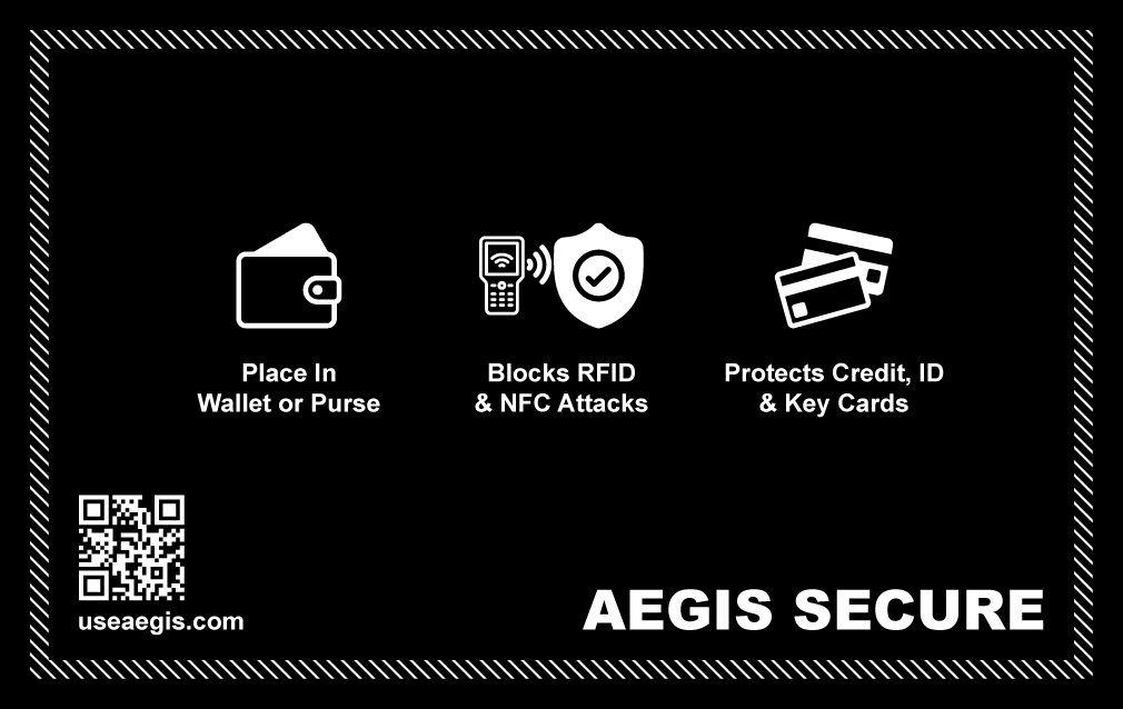 RFID Blocking Card Back Design