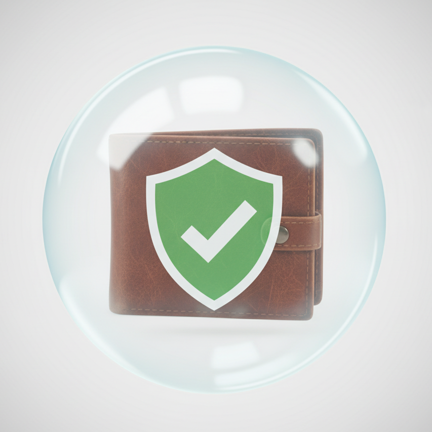 AEGIS SECURE RFID Blocking Card protecting multiple cards in wallet